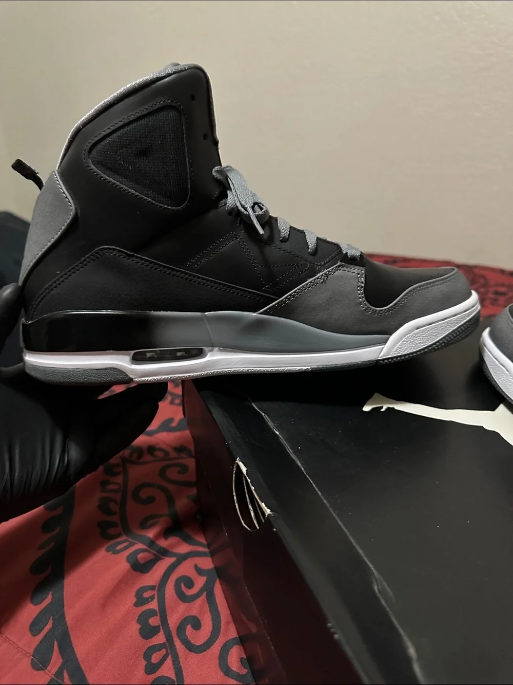 Jordan Men's High-Top Sneakers in Black and Gray